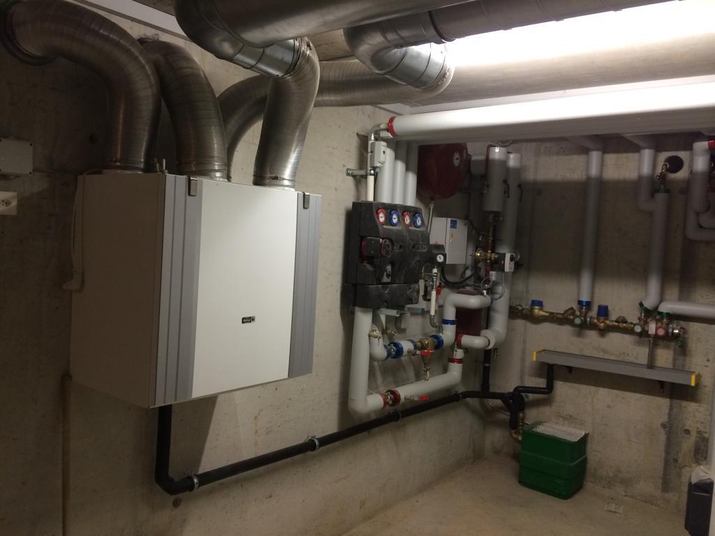 Chauffage à pellets avec ballon d'eau chaude